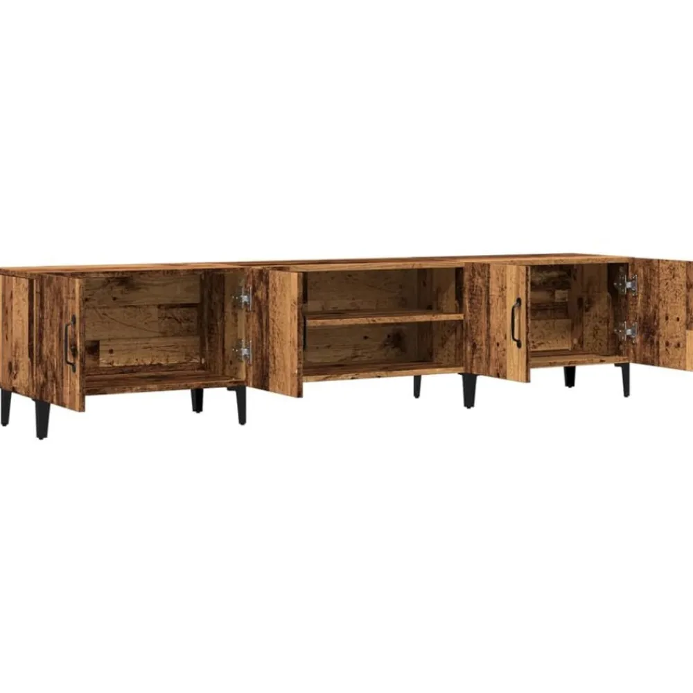 vidaXL Mueble de TV madera ingeniería madera envejecida 180x31,5x40 cm Madera antigua Discount