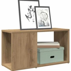 vidaXL Mueble de TV madera de ingeniería 60x24x32 cm Roble artisan