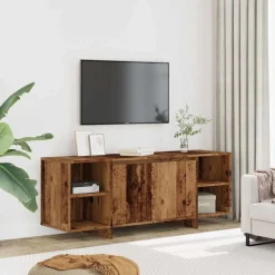 vidaXL Muebles Tv-Mueble de TV madera de ingeniería envejecida 130x35x50 cm