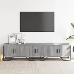 vidaXL Mueble de TV madera de ingeniería 180x34x41 cm Gris sonoma Sale