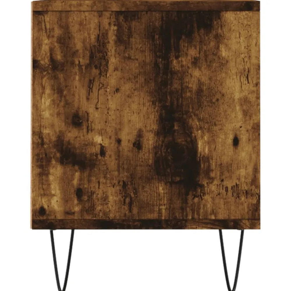 vidaXL Mueble de TV madera contrachapada 100x34,5x44,5cm Roble ahumado New
