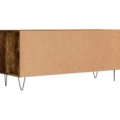 vidaXL Mueble de TV madera contrachapada 100x34,5x44,5cm Roble ahumado New