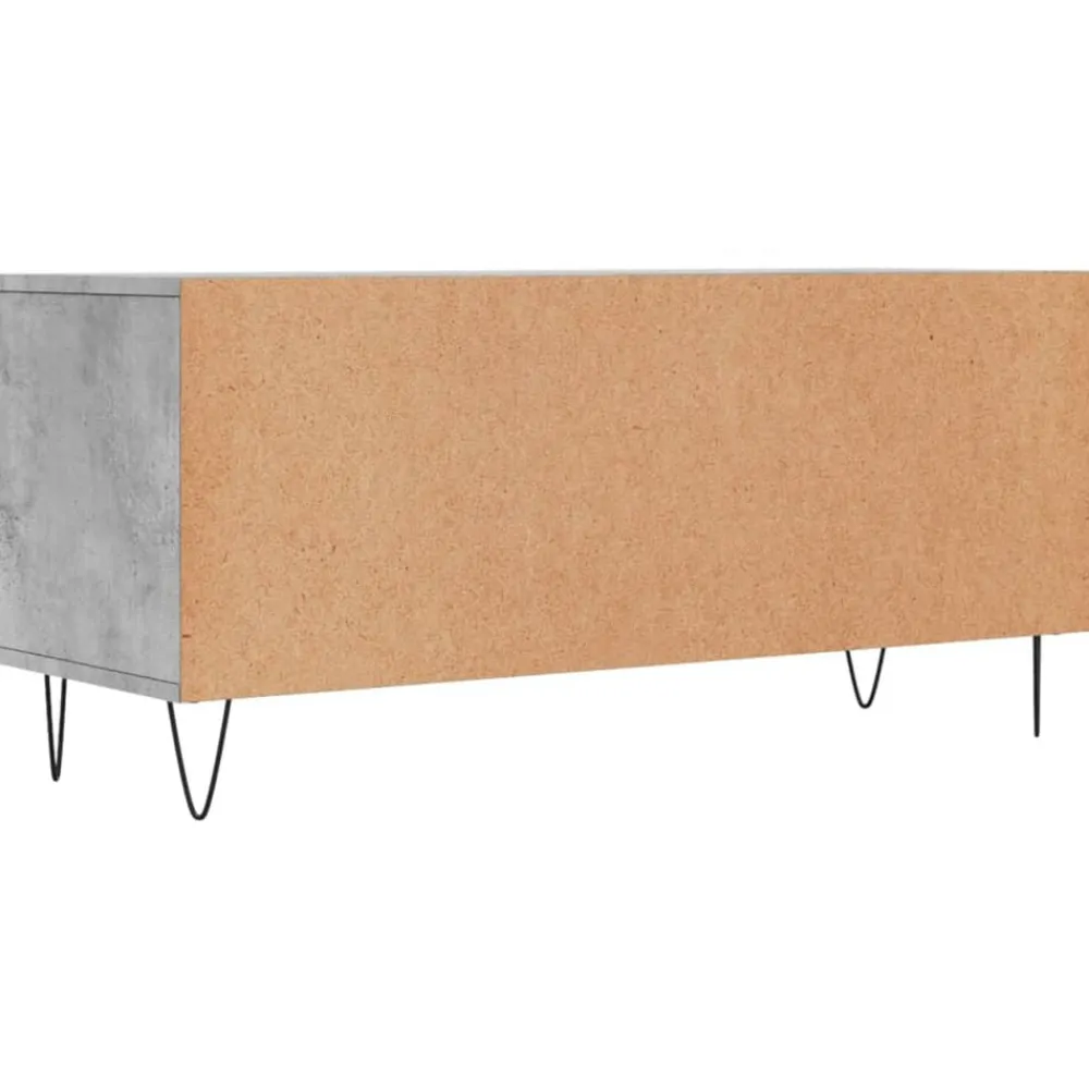 vidaXL Muebles Tv-Mueble de TV madera contrachapada gris hormigón 100x34,5x44,5cm