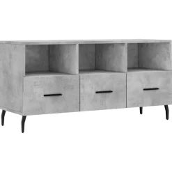 vidaXL Mueble de TV madera de ingeniería gris hormigón 102x36x50 cm Gris hormig&oacute;n Sale