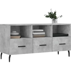 vidaXL Mueble de TV madera de ingeniería gris hormigón 102x36x50 cm Gris hormig&oacute;n Sale