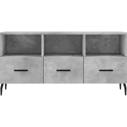 vidaXL Mueble de TV madera de ingeniería gris hormigón 102x36x50 cm Gris hormig&oacute;n Sale