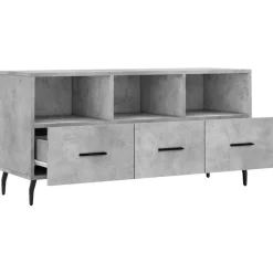 vidaXL Mueble de TV madera de ingeniería gris hormigón 102x36x50 cm Gris hormig&oacute;n Sale
