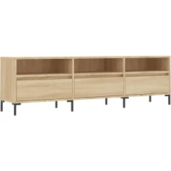 vidaXL Mueble de TV madera contrachapada 150x30x44,5 cm Roble Sonoma New