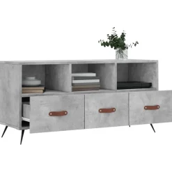 vidaXL Muebles Tv-Mueble de TV madera de ingeniería gris hormigón 102x36x50 cm