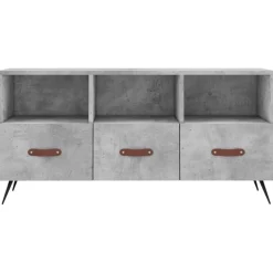 vidaXL Muebles Tv-Mueble de TV madera de ingeniería gris hormigón 102x36x50 cm