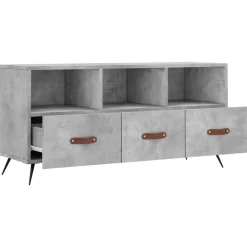 vidaXL Muebles Tv-Mueble de TV madera de ingeniería gris hormigón 102x36x50 cm