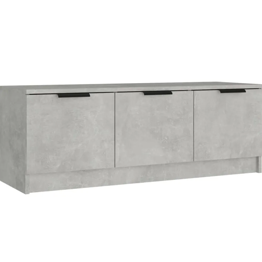 vidaXL Muebles Tv-Mueble de TV madera contrachapada gris hormigón 102x35x36,5 cm