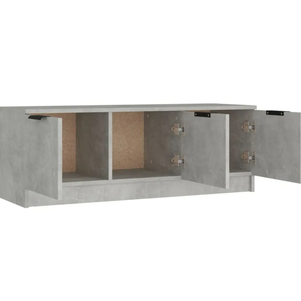 vidaXL Muebles Tv-Mueble de TV madera contrachapada gris hormigón 102x35x36,5 cm