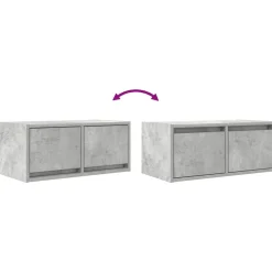 vidaXL Muebles Tv-Mueble de TV madera de ingeniería gris hormigón 60x31x25,5 cm