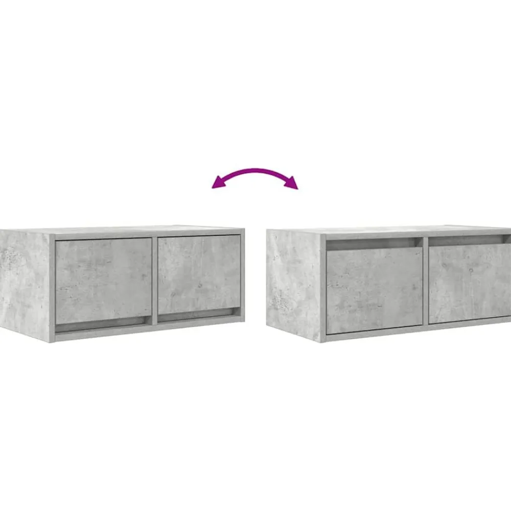 vidaXL Muebles Tv-Mueble de TV madera de ingeniería gris hormigón 60x31x25,5 cm