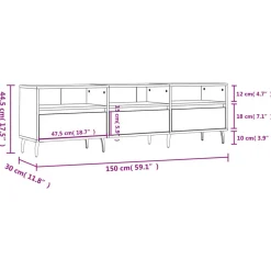 vidaXL Muebles Tv-Mueble de TV madera contrachapada 150x30x44,5 cm