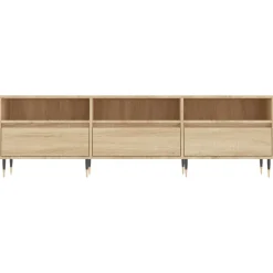 vidaXL Mueble de TV madera contrachapada 150x30x44,5 cm Roble Sonoma Best