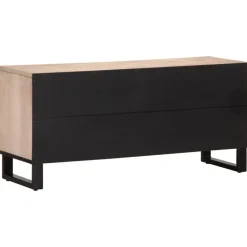 vidaXL Mueble de TV madera maciza de mango 100x34x46 cm Marr&oacute;n claro New