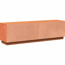 vidaXL Muebles Tv-Mueble de TV madera maciza de pino marrón cera 140x35x40 cm