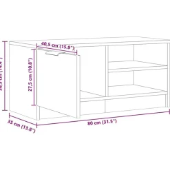 vidaXL Muebles Tv-Mueble de TV madera de ingeniería 80x35x36,5 cm