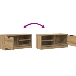 vidaXL Muebles Tv-Mueble de TV madera de ingeniería 80x35x36,5 cm