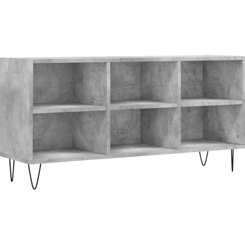 vidaXL Mueble de TV madera de ingeniería gris hormigón 103,5x30x50 cm Gris hormigón Best