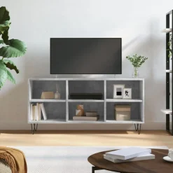 vidaXL Mueble de TV madera de ingeniería gris hormigón 103,5x30x50 cm Gris hormig&oacute;n Best