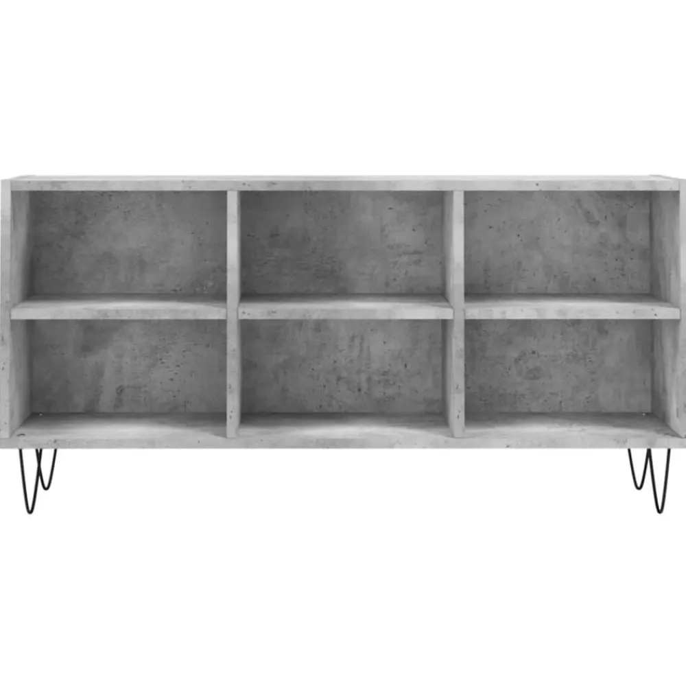 vidaXL Mueble de TV madera de ingeniería gris hormigón 103,5x30x50 cm Gris hormigón Best