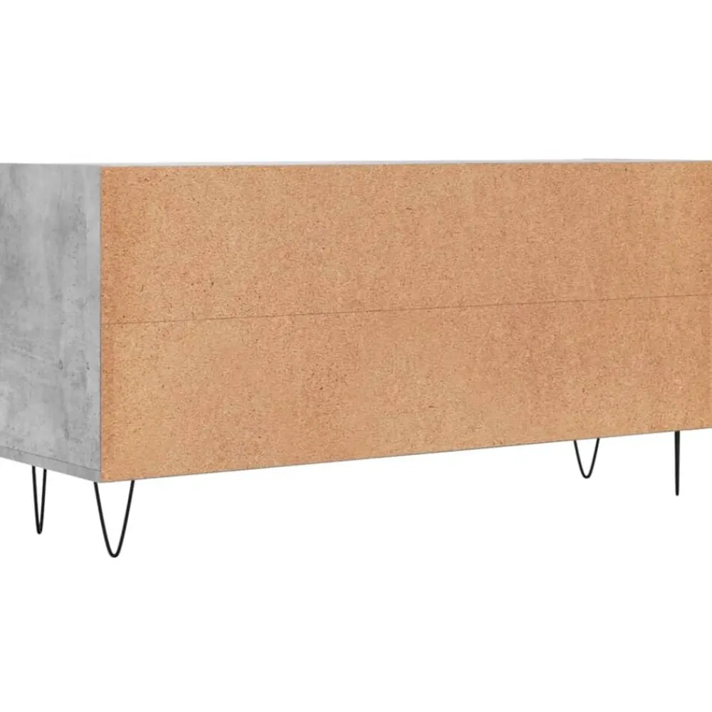 vidaXL Mueble de TV madera de ingeniería gris hormigón 103,5x30x50 cm Gris hormigón Best