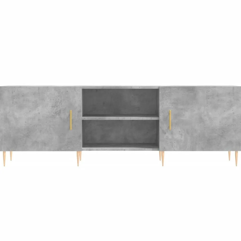 vidaXL Mueble de TV madera de ingeniería gris hormigón 150x30x50 cm Gris hormigón Outlet