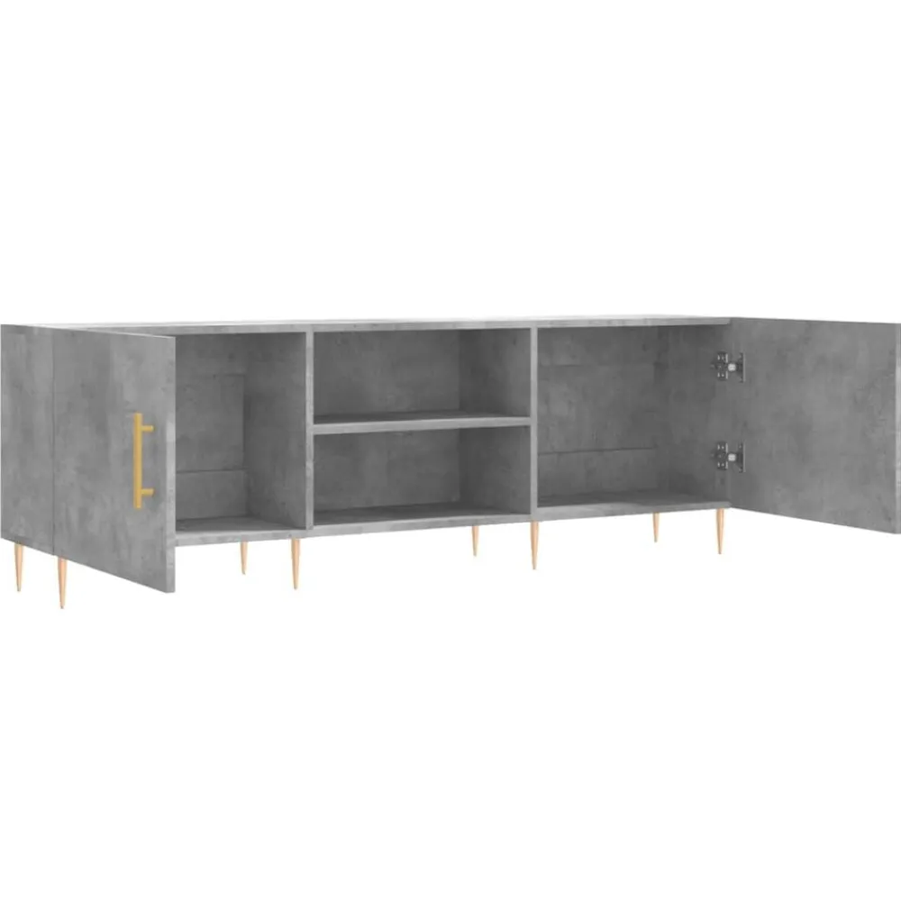vidaXL Mueble de TV madera de ingeniería gris hormigón 150x30x50 cm Gris hormigón Outlet