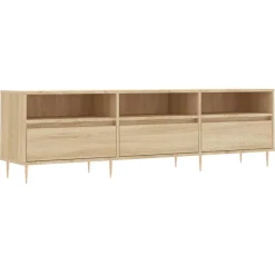vidaXL Mueble de TV madera contrachapada 150x30x44,5 cm Roble Sonoma Sale