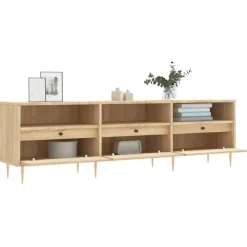 vidaXL Mueble de TV madera contrachapada 150x30x44,5 cm Roble Sonoma Sale