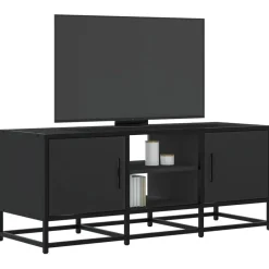 vidaXL Muebles Tv-Mueble de TV madera de ingeniería y metal 100x35x41 cm