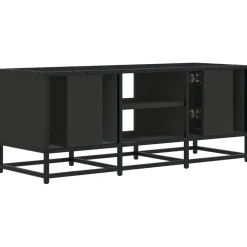 vidaXL Muebles Tv-Mueble de TV madera de ingeniería y metal 100x35x41 cm
