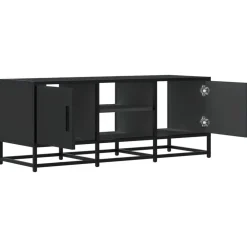 vidaXL Muebles Tv-Mueble de TV madera de ingeniería y metal 100x35x41 cm