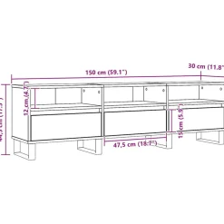vidaXL Muebles Tv-Mueble de TV madera de ingeniería 150x30x44,5 cm