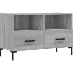 vidaXL Mueble de TV madera de ingeniería 80x36x50 cm Gris sonoma Outlet