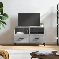 vidaXL Mueble de TV madera de ingeniería 80x36x50 cm Gris sonoma Outlet