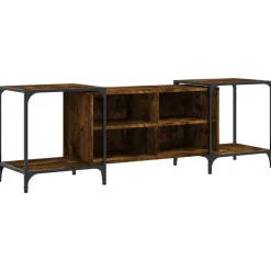 vidaXL Mueble de TV madera de ingeniería 153x37x50 cm Roble ahumado Outlet