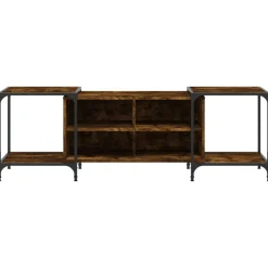 vidaXL Mueble de TV madera de ingeniería 153x37x50 cm Roble ahumado Outlet