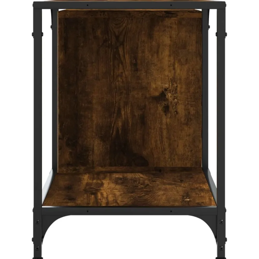 vidaXL Mueble de TV madera de ingeniería 153x37x50 cm Roble ahumado Outlet