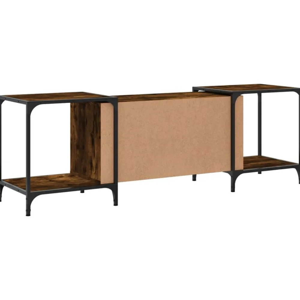 vidaXL Mueble de TV madera de ingeniería 153x37x50 cm Roble ahumado Outlet