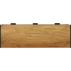 vidaXL Mueble de TV Marrón 100 x 35 x 50 cm Madera de Acacia Sólida Discount