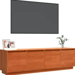 vidaXL Mueble de TV Marrón 156 x 37 x 45 cm Madera de ingeniería Marr&oacute;n cera Discount
