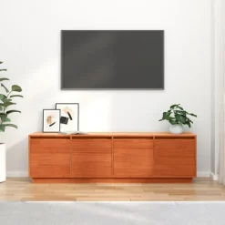 vidaXL Mueble de TV Marrón 156 x 37 x 45 cm Madera de ingeniería Marr&oacute;n cera Discount