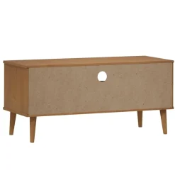 vidaXL Muebles Tv-Mueble de TV MOLDE madera maciza de pino marrón 158x40x49 cm