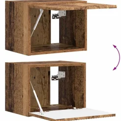 vidaXL Muebles Tv-Mueble de TV Montado en la Pared