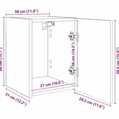 vidaXL Muebles Tv-Mueble de TV Montado en la Pared Roble Artesanal