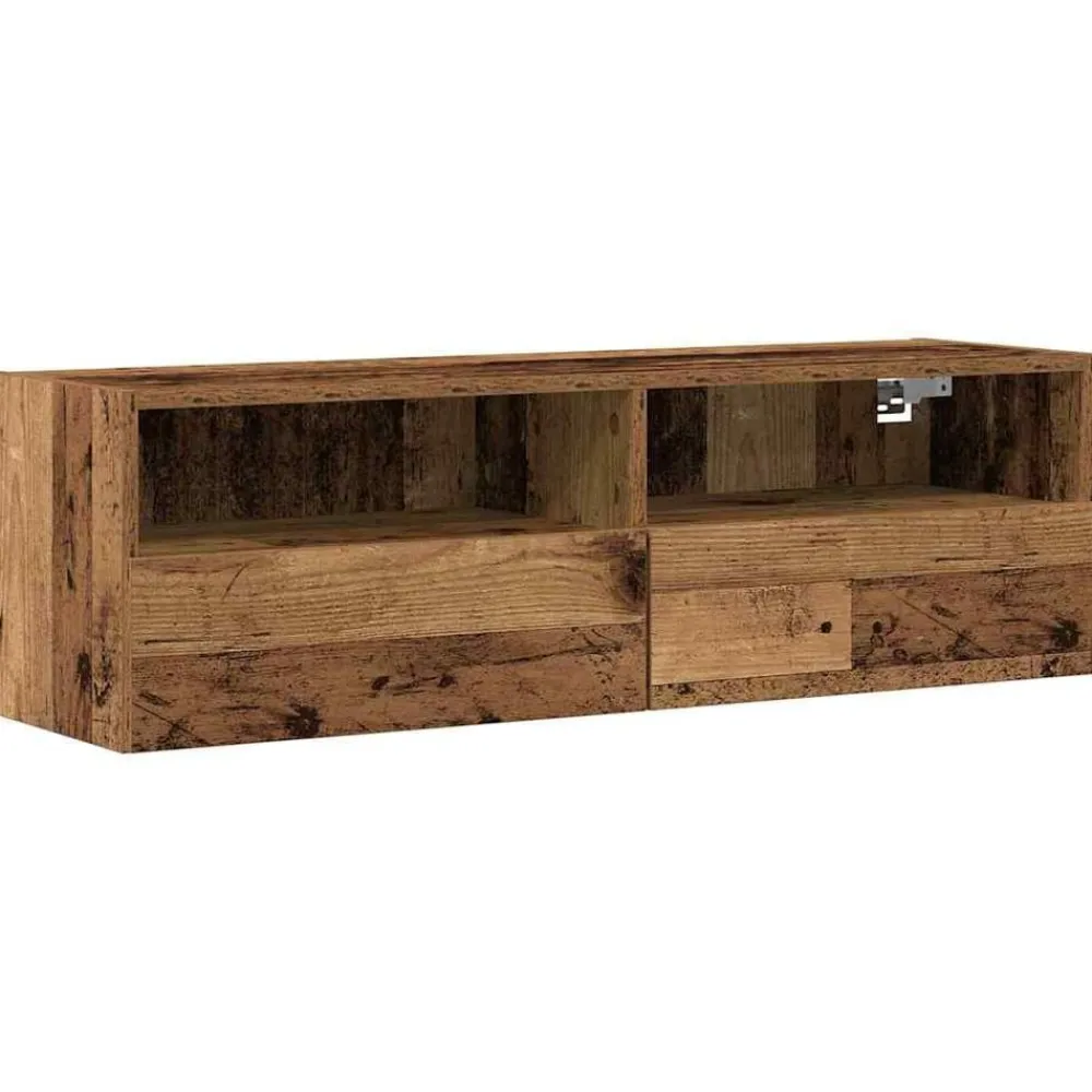vidaXL Mueble de TV Montado en la Pared 100 x 30 x 30 cm Madera vieja Outlet